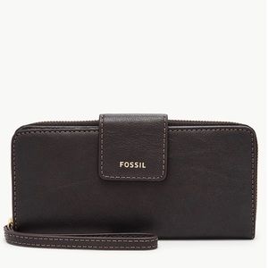Fossil leather Zip Clutch